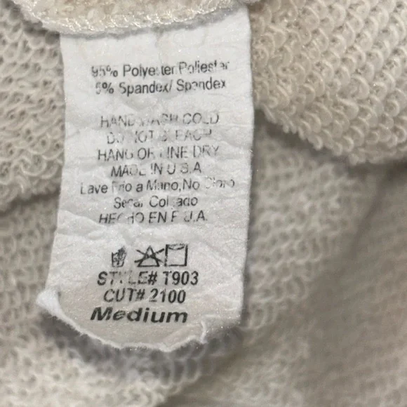 Phil Love Cowboy print Thermal short sleeve Cold Shoulder top Medium​ - Picture 9 of 9